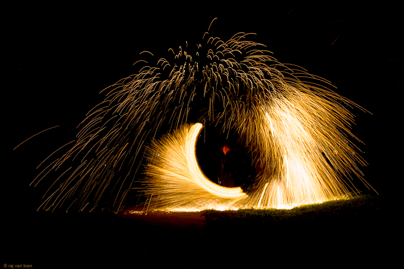 staalwol, lightpainting